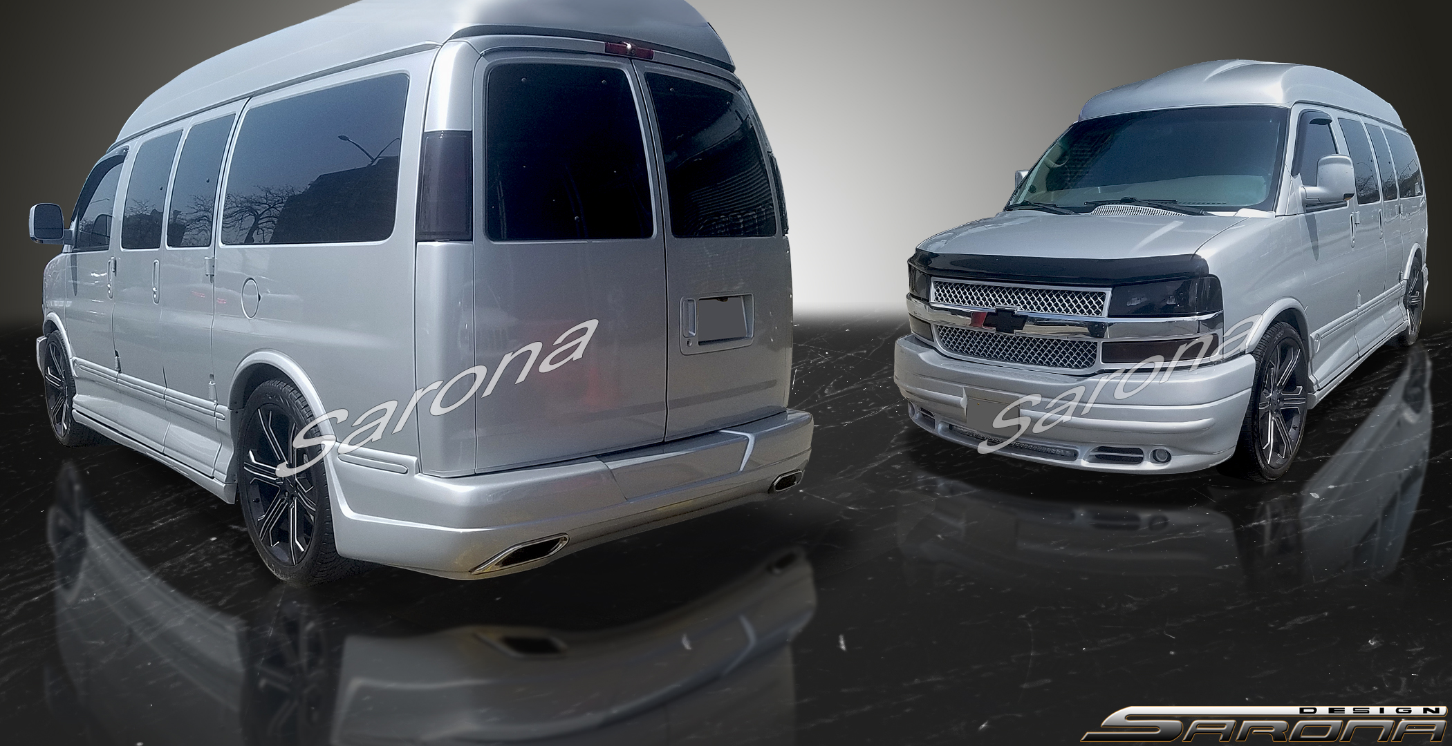 Custom Chevy Express Van All Styles Front Bumper (2003 - 2025